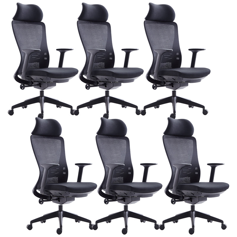 Silla de oficina moderna, altura ajustable del asiento, brazos fijos, silla de escritorio deslizante con ruedas