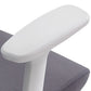 Silla de oficina moderna, altura ajustable del asiento, brazos fijos, silla de escritorio deslizante con ruedas