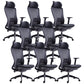 Silla de oficina moderna, altura ajustable del asiento, brazos fijos, silla de escritorio deslizante con ruedas