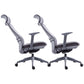 Silla de oficina moderna, altura ajustable del asiento, brazos fijos, silla de escritorio deslizante con ruedas