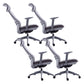Silla de oficina moderna, altura ajustable del asiento, brazos fijos, silla de escritorio deslizante con ruedas