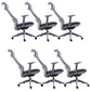 Silla de oficina moderna, altura ajustable del asiento, brazos fijos, silla de escritorio deslizante con ruedas