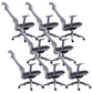 Silla de oficina moderna, altura ajustable del asiento, brazos fijos, silla de escritorio deslizante con ruedas