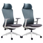 Silla de oficina moderna, altura ajustable del asiento, brazos fijos, silla de escritorio deslizante con ruedas