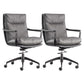 Modern Managers Chair Padded Arms Executive Chair with Wheels for Office Grey 2 Piece Set Mid-Back (14-22 in.) Clearhalo 'furn' 'furn_office_chair' 'Furniture' 'Office Chairs' 'Office Furniture' 'office_chair' 6488485