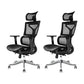 Modern Desk Chair Adjustable Arms Task Chair with Wheels for Office Black 2 Piece Set Clearhalo 'furn' 'furn_office_chair' 'Furniture' 'Office Chairs' 'Office Furniture' 'office_chair' 6488525