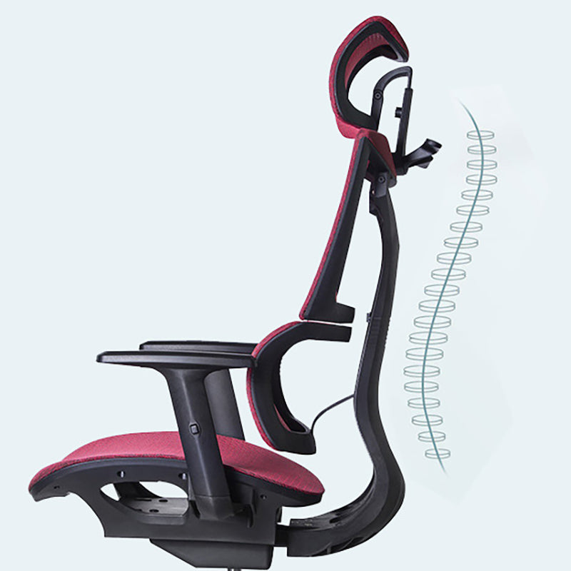 Modern Desk Chair Adjustable Arms Task Chair with Wheels for Office Clearhalo 'furn' 'furn_office_chair' 'Furniture' 'Office Chairs' 'Office Furniture' 'office_chair' 6488529