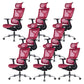 Modern Desk Chair Adjustable Arms Task Chair with Wheels for Office Red 8 Piece Set Clearhalo 'furn' 'furn_office_chair' 'Furniture' 'Office Chairs' 'Office Furniture' 'office_chair' 6488538
