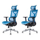 Modern Desk Chair Adjustable Arms Task Chair with Wheels for Office Blue 2 Piece Set Clearhalo 'furn' 'furn_office_chair' 'Furniture' 'Office Chairs' 'Office Furniture' 'office_chair' 6488540