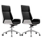 Modern Desk Chair Leather Computer Chair High-Back Executive Chair with Wheels White-Black 2 Piece Set Clearhalo 'furn' 'furn_office_chair' 'Furniture' 'Office Chairs' 'Office Furniture' 'office_chair' 6488548