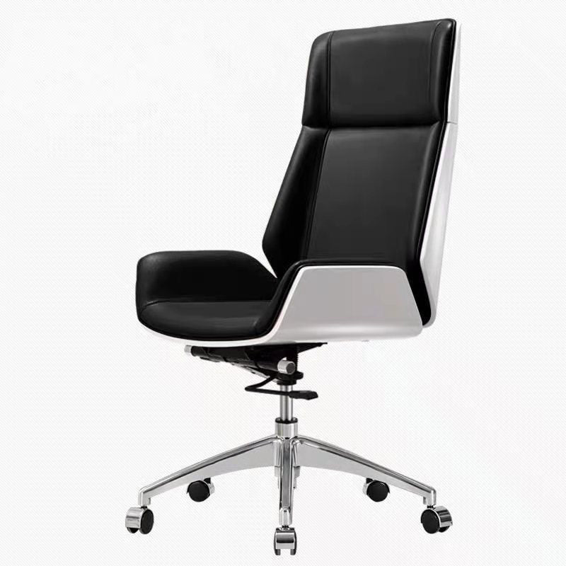 Modern Desk Chair Leather Computer Chair High-Back Executive Chair with Wheels Clearhalo 'furn' 'furn_office_chair' 'Furniture' 'Office Chairs' 'Office Furniture' 'office_chair' 6488553