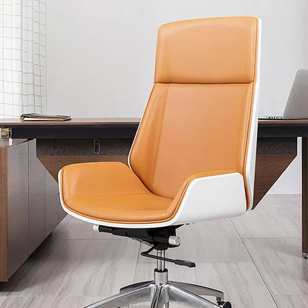 Modern Desk Chair Leather Computer Chair High-Back Executive Chair with Wheels Clearhalo 'furn' 'furn_office_chair' 'Furniture' 'Office Chairs' 'Office Furniture' 'office_chair' 6488555