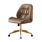 コンテンポラリータフテッド回転チェアフェイクレザーデスクミッドバックチェア