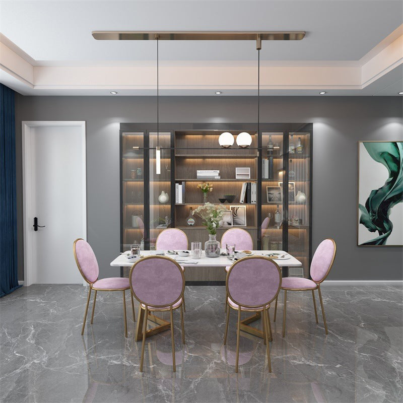 1/2/2/5/7 Pièces meubles Rectangle Rectangle Table de salle à manger en blanc