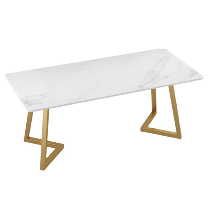 1/2/2/5/7 Pièces meubles Rectangle Rectangle Table de salle à manger en blanc