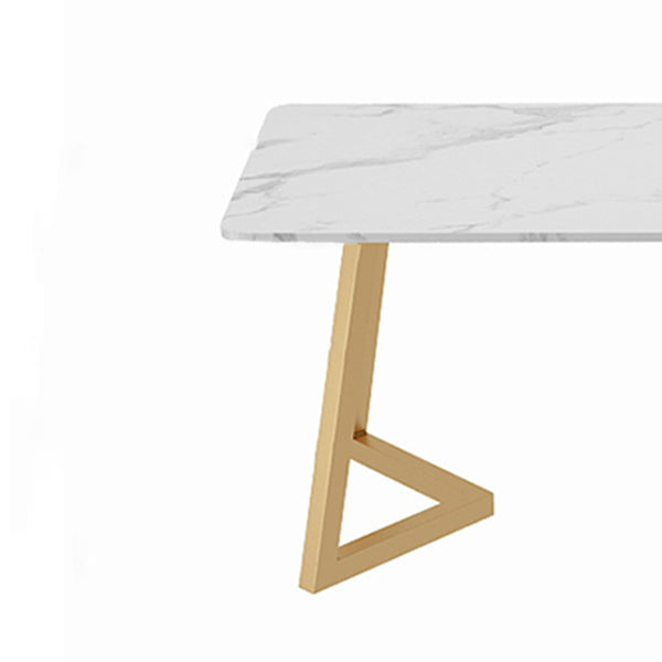 1/2/2/5/7 Pièces meubles Rectangle Rectangle Table de salle à manger en blanc