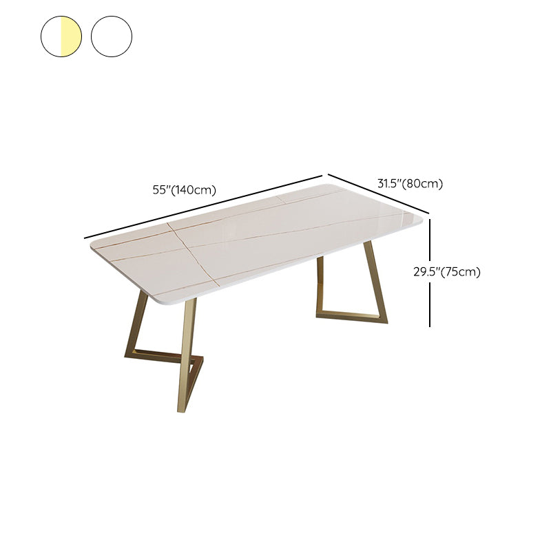 1/2/2/5/7 Pièces meubles Rectangle Rectangle Table de salle à manger en blanc