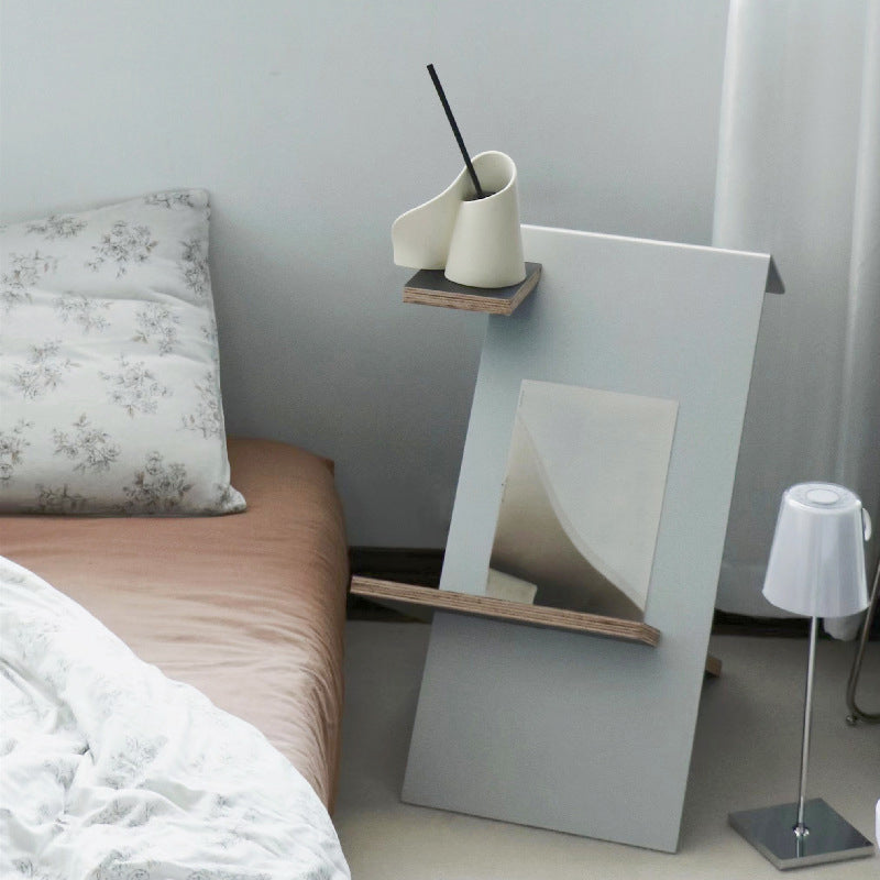 Scandinavian Engineered Wood Bookcase Standard Closed Back Bookshelf Silver Clearhalo 'Bookcases' 'furn' 'furn_bookcases' 'Furniture' 'Office Furniture' 6488719