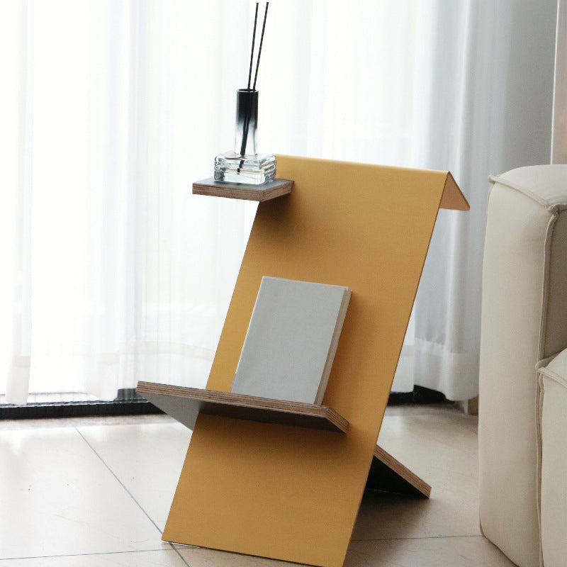 Scandinavian Engineered Wood Bookcase Standard Closed Back Bookshelf Yellow Clearhalo 'Bookcases' 'furn' 'furn_bookcases' 'Furniture' 'Office Furniture' 6488720