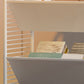 Glam Open Back Bookshelf Standard Metal 2 Shelves Bookcase for Home Office