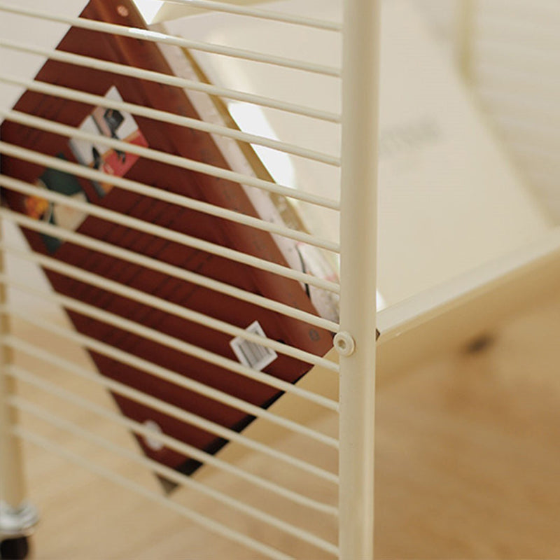 Glam Open Back Bookshelf Standard Metal 2 Shelves Bookcase for Home Office