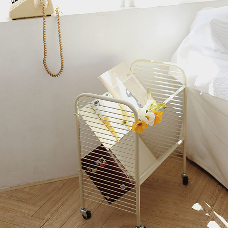 Glam Open Back Bookshelf Standard Metal 2 Shelves Bookcase for Home Office