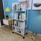 Contemporary Standard Bookshelf Open Back Metal Bookcase with Shelves
