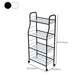 Contemporary Standard Bookshelf Open Back Metal Bookcase with Shelves