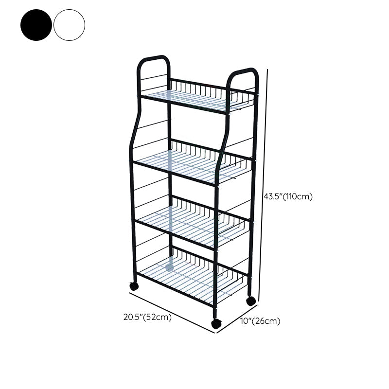 Contemporary Standard Bookshelf Open Back Metal Bookcase with Shelves