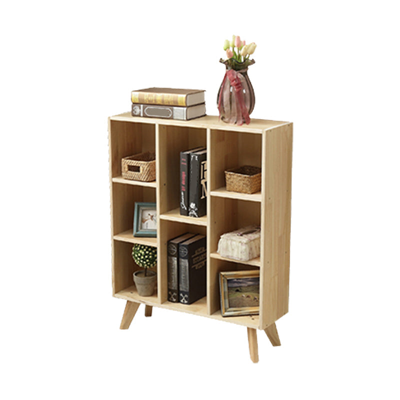 Standard Wooden Bookcase Modern Natural Bookshelf with Shelves