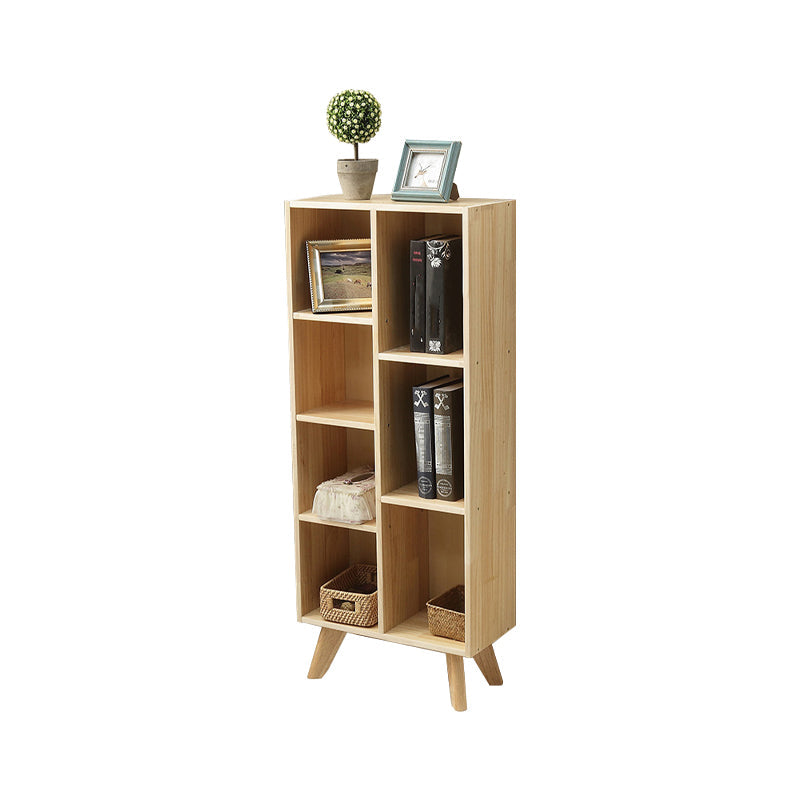Standard Wooden Bookcase Modern Natural Bookshelf with Shelves