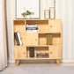 Standard Wooden Bookcase Modern Natural Bookshelf with Shelves