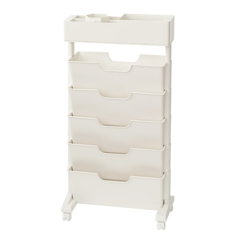 Contemporary Plastic Bookcase Standard Open Back Bookshelf for Office Clearhalo 'Bookcases' 'furn' 'furn_bookcases' 'Furniture' 'Office Furniture' 6488810