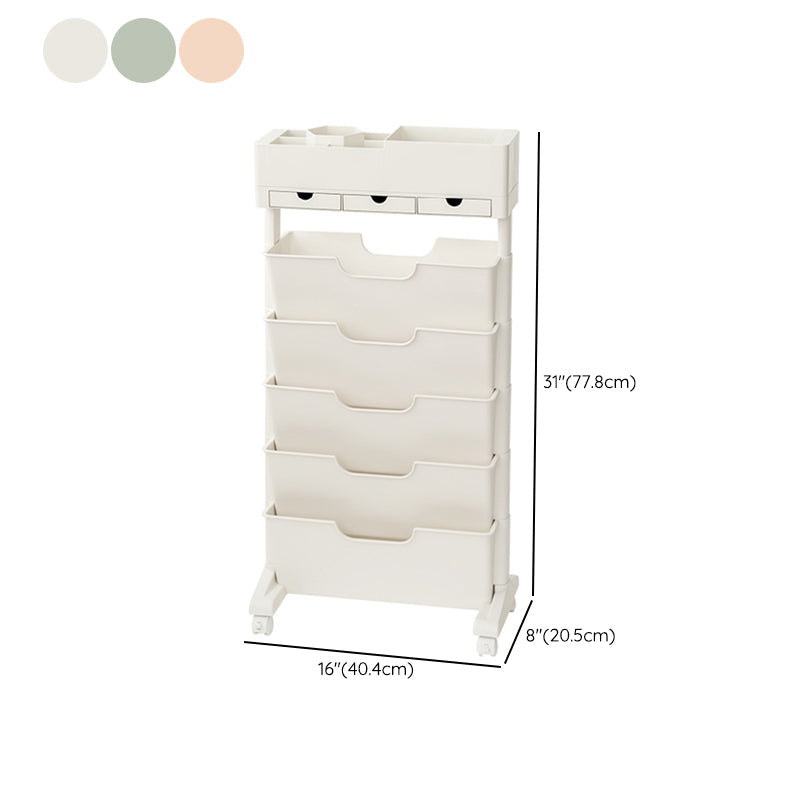 Contemporary Plastic Bookcase Standard Open Back Bookshelf for Office Clearhalo 'Bookcases' 'furn' 'furn_bookcases' 'Furniture' 'Office Furniture' 6488811