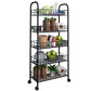 Contemporary Metal Bookcase Standard Open Back Bookshelf with Shelves