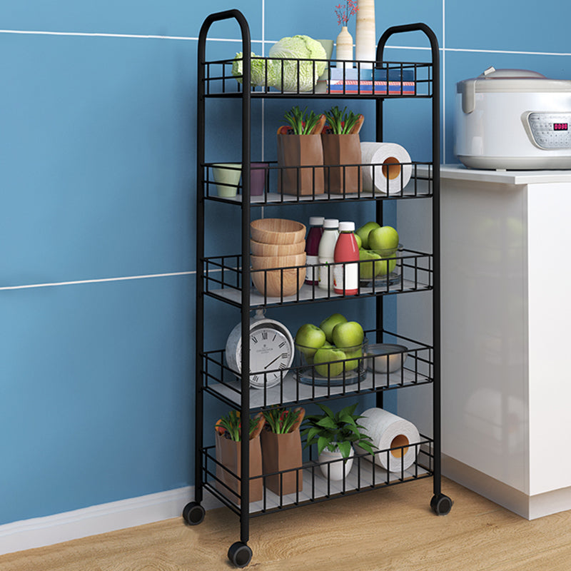 Contemporary Metal Bookcase Standard Open Back Bookshelf with Shelves