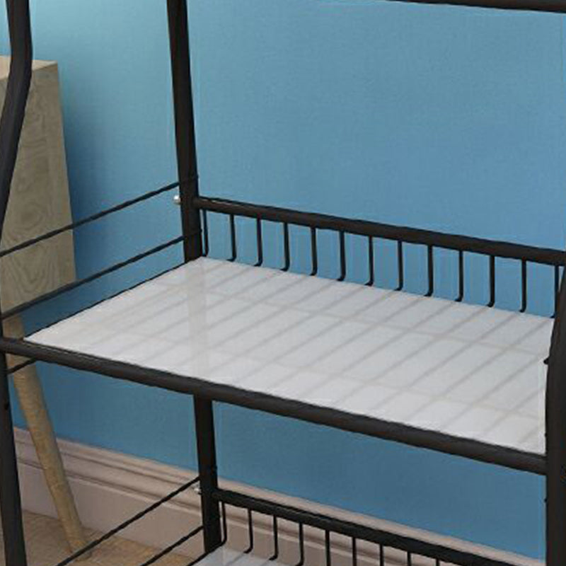 Contemporary Metal Bookcase Standard Open Back Bookshelf with Shelves