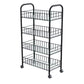 Contemporary Metal Bookcase Standard Open Back Bookshelf with Shelves