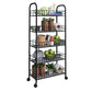 Contemporary Metal Bookcase Standard Open Back Bookshelf with Shelves