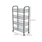 Contemporary Metal Bookcase Standard Open Back Bookshelf with Shelves