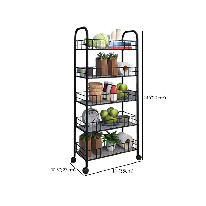 Contemporary Metal Bookcase Standard Open Back Bookshelf with Shelves