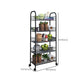 Contemporary Metal Bookcase Standard Open Back Bookshelf with Shelves