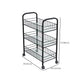 Contemporary Metal Bookcase Standard Open Back Bookshelf with Shelves