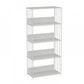 Scandinavian Metal Bookcase Standard Open Back Bookshelf with Shelves 23.6"L x 11.8"W x 51.2"H White Clearhalo 'Bookcases' 'furn' 'furn_bookcases' 'Furniture' 'Office Furniture' 6488883
