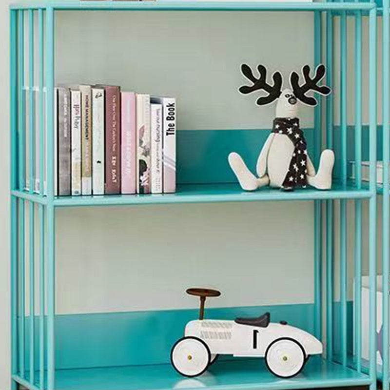 Scandinavian Metal Bookcase Standard Open Back Bookshelf with Shelves Clearhalo 'Bookcases' 'furn' 'furn_bookcases' 'Furniture' 'Office Furniture' 6488895