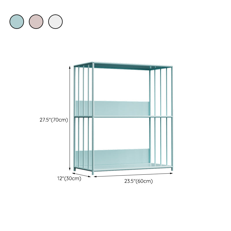 Scandinavian Metal Bookcase Standard Open Back Bookshelf with Shelves Clearhalo 'Bookcases' 'furn' 'furn_bookcases' 'Furniture' 'Office Furniture' 6488900