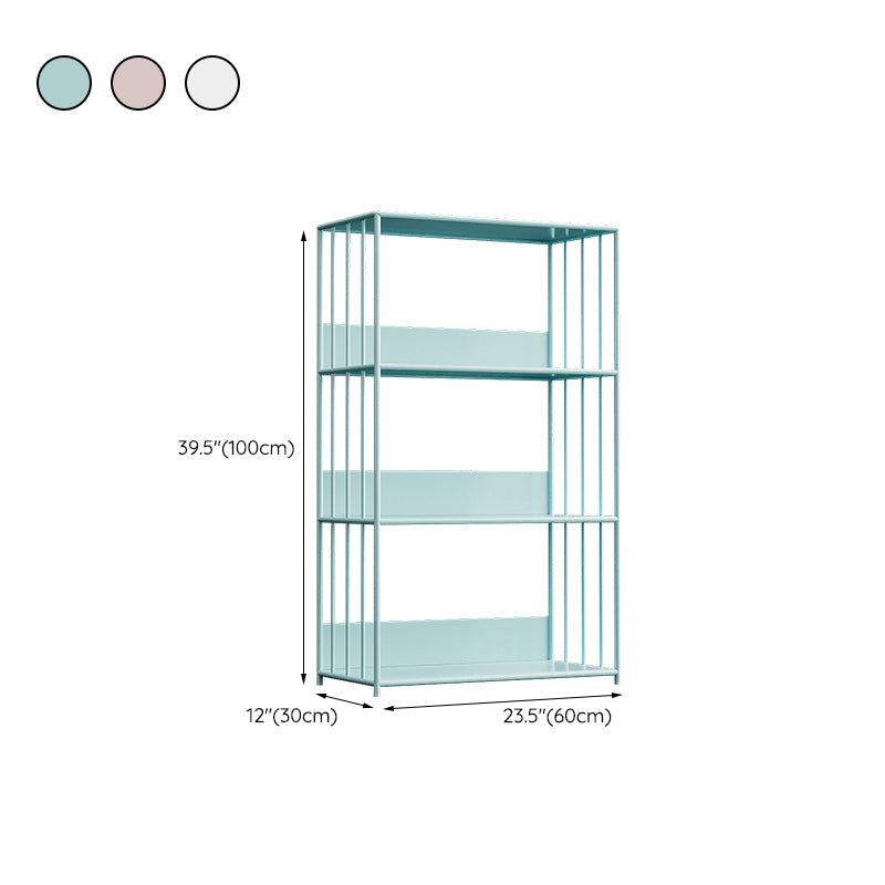 Scandinavian Metal Bookcase Standard Open Back Bookshelf with Shelves Clearhalo 'Bookcases' 'furn' 'furn_bookcases' 'Furniture' 'Office Furniture' 6488901