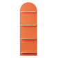 Scandinavian Wooden Bookcase Standard Closed Back Bookshelf with Shelves Wood + Orange Clearhalo 'Bookcases' 'furn' 'furn_bookcases' 'Furniture' 'Office Furniture' 6488920