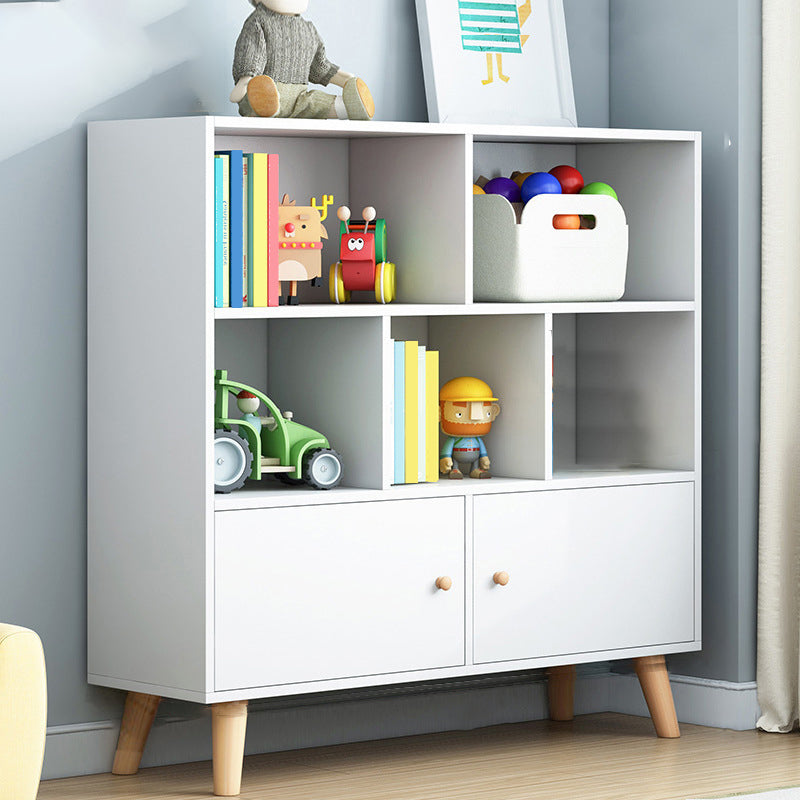 Estantería estándar escandinava estantería de madera de ingeniería con gabinetes