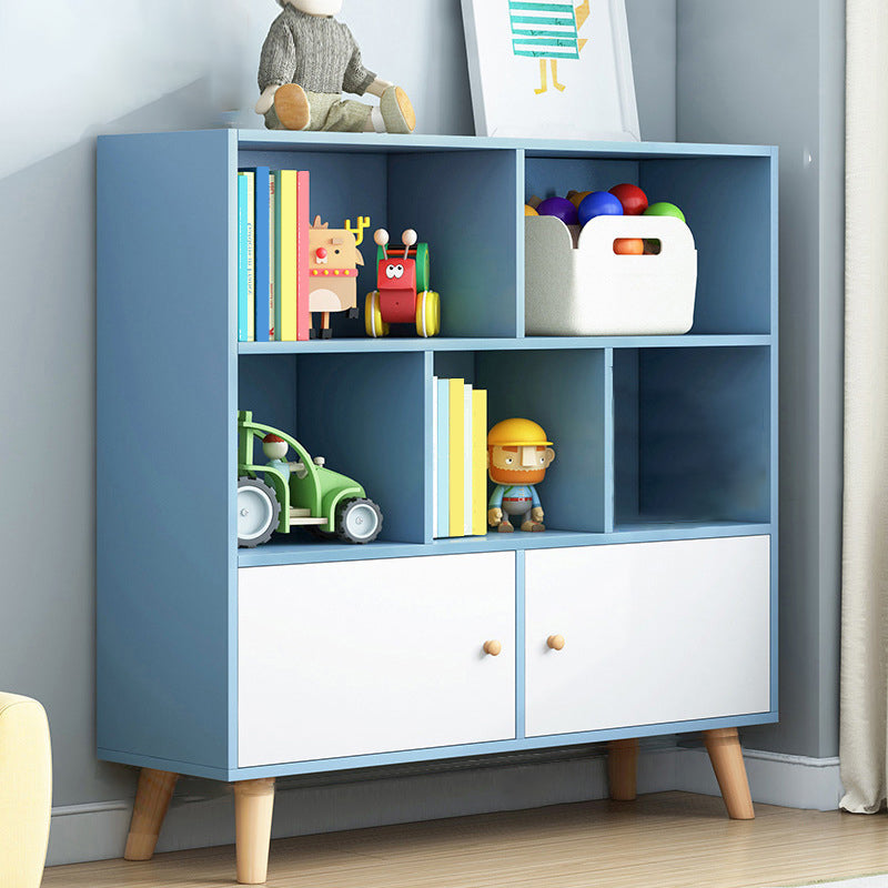 Estantería estándar escandinava estantería de madera de ingeniería con gabinetes